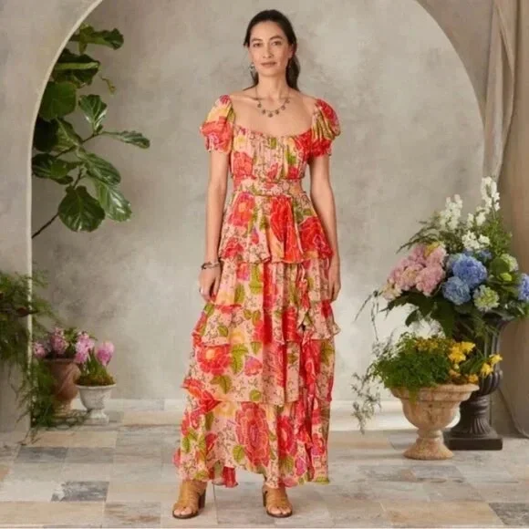strapless open back dress FARM Rio main image 1